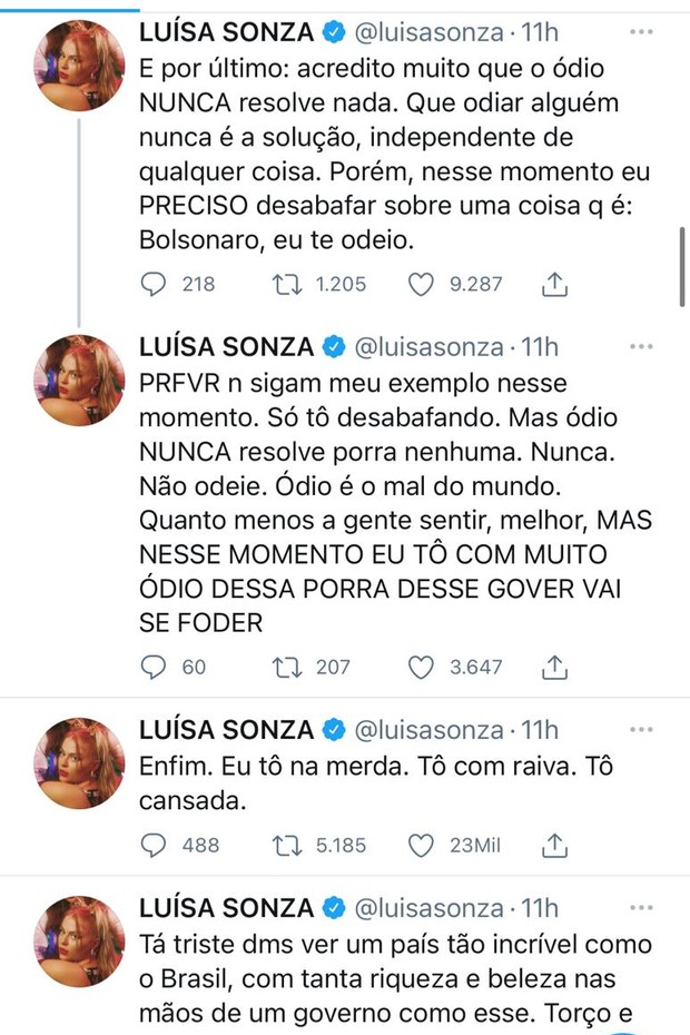 Luísa Sonza (Foto: Reprodução / Twitter)