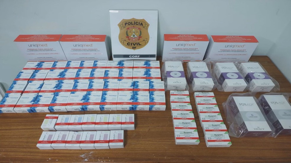 Botox apreendido durante operação da Polícia Civil do DF — Foto: Polícia Civil do DF/Divulgação