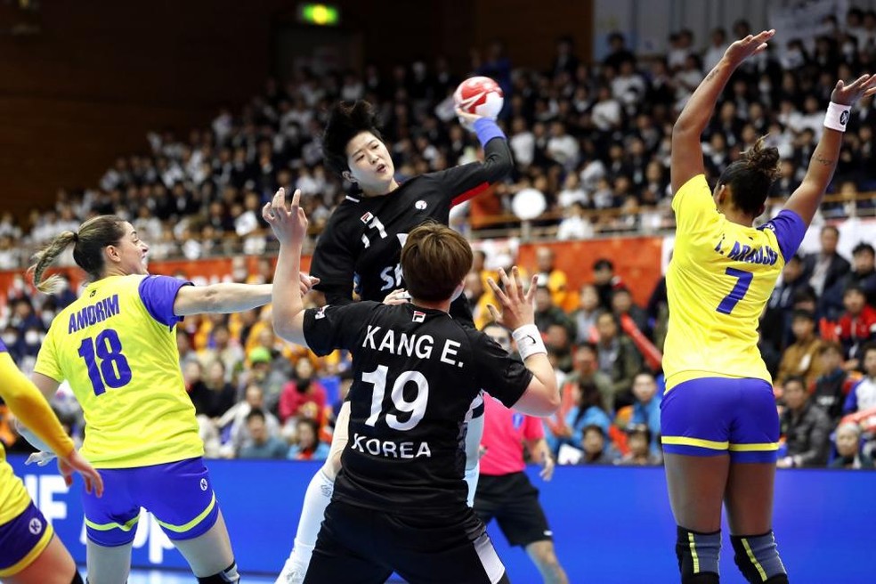 Brasil x Coreia do Sul Mundial de Handebol feminino — Foto: IHF / Divulgação