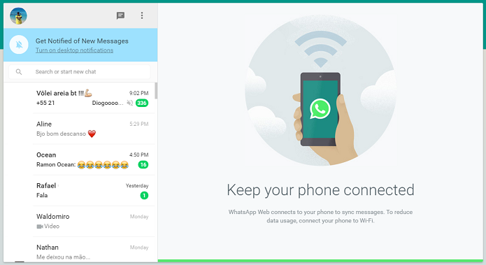 WhatsApp precisa de celular para funcionar (Foto: Reprodu??o/Thiago Barros)