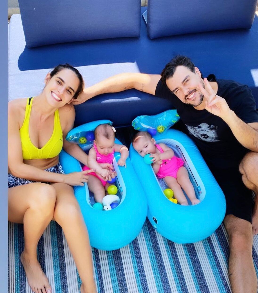 Marcella Fogaça, Pietra, Sofia e Joaquim Lopes (Foto: Instagram/Reprodução)