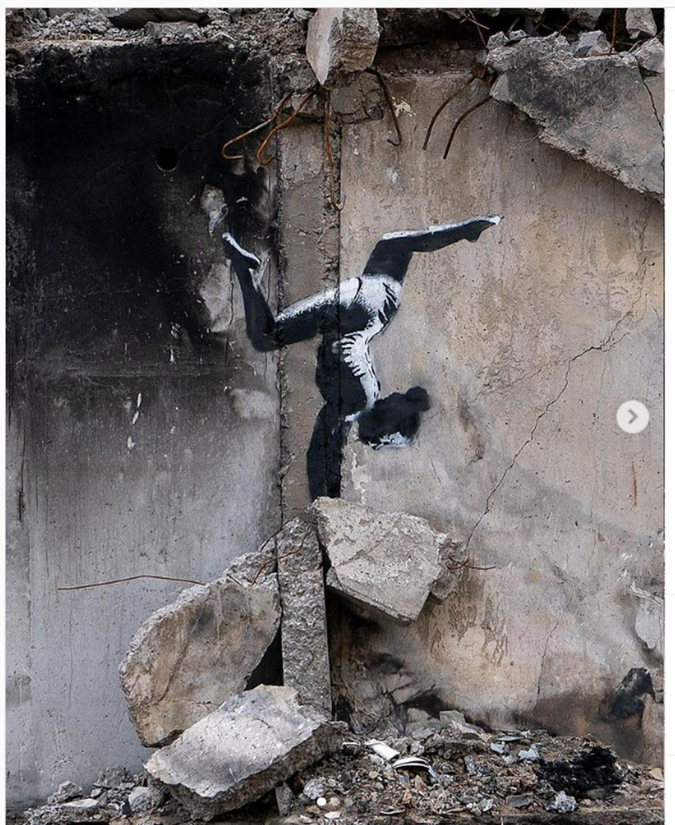 Imagem publicada na conta de Instagram de Banksy em 11 de novembro de 2022 — Foto: Reprodução/@banksy