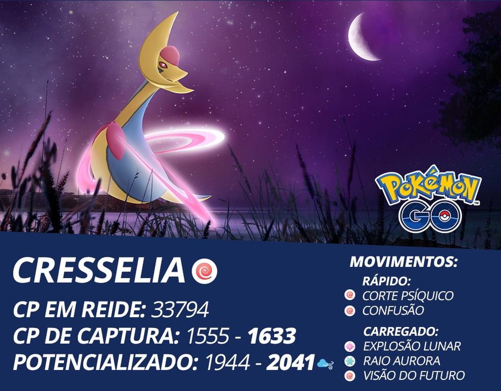 Pokemon Go Como Pegar Cresselia Nas Reides Veja Melhores Ataques E Counters E Sportv Ge