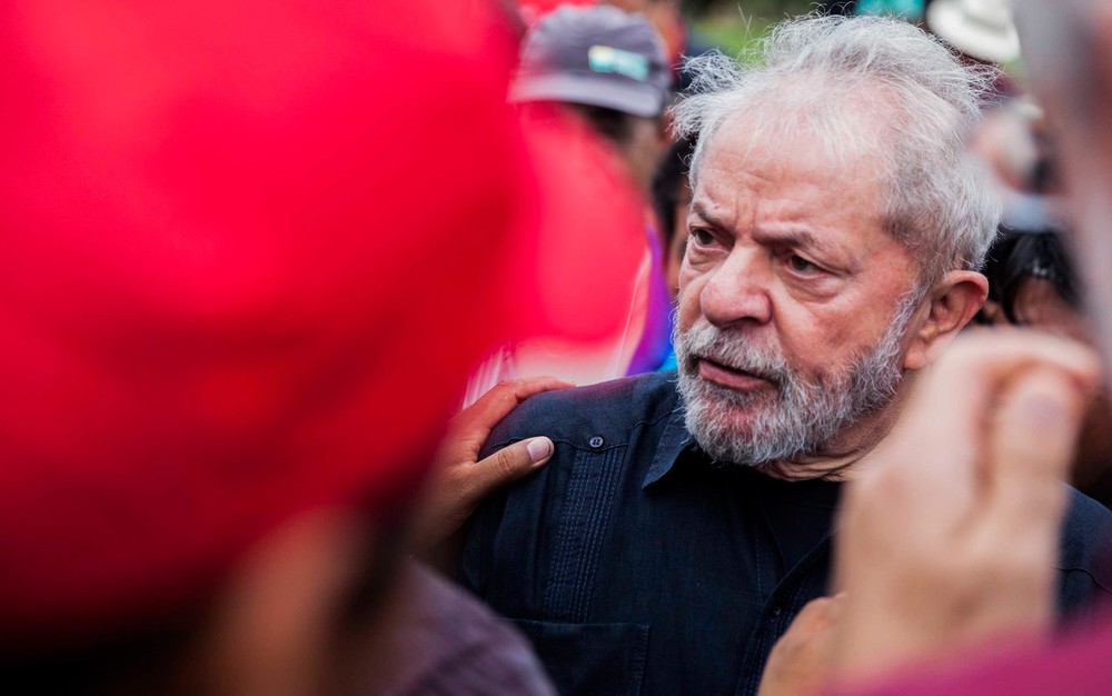 O ex-presidente Lula visita à cidade de São Miguel das Missões nesta quinta (22), durante caravana pelo interior do Rio Grande do Sul (Foto: Ricardo Marchetti/Agência F8/Estadão Conteúdo)