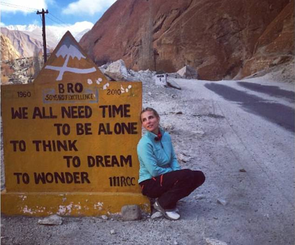 A atriz Elsa Pataky durante sua viagem ao Himalaia (Foto: Instagram)