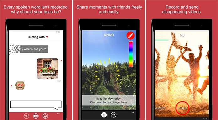 Cyber Dust é um aplicativo de troca de mensagens de maneira segura similar ao Snapchat (Foto: Divulgação/Windows Phone Store)
