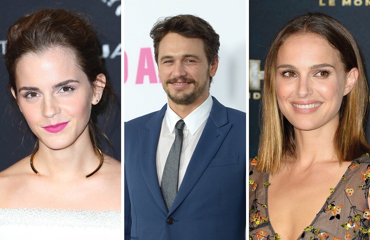 Emma Watson, James Franco e Natalie Portman são alguns dos atores pra lá de inteligentes em Hollywood (Foto: Getty Images)