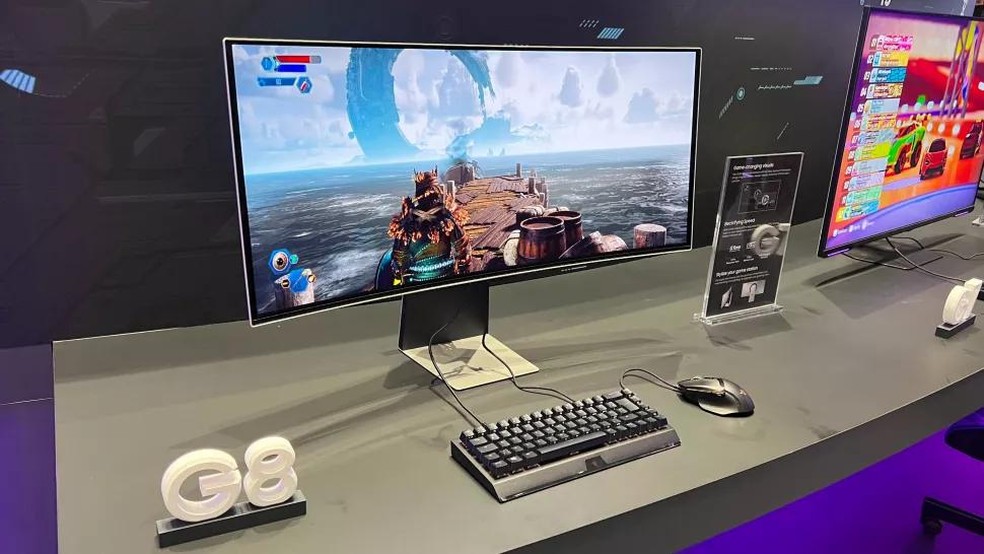 Samsung Odyssey OLED G8 suporte a tecnologia AMD FreeSync Premium — Foto: Reprodução/Future