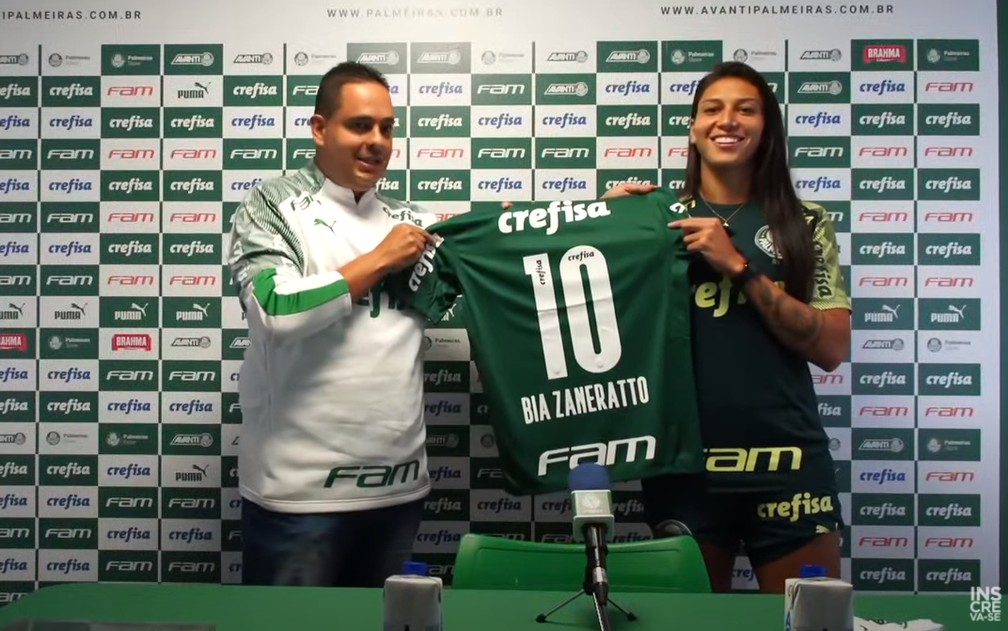 Bia Zaneratto é apresentada pelo Palmeiras, projeta Brasileirão e ressalta busca por vaga em Tóquio