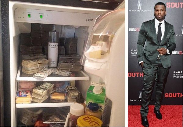 A geladeira do rapper 50 Cent (Foto: Getty Images/Reprodução)