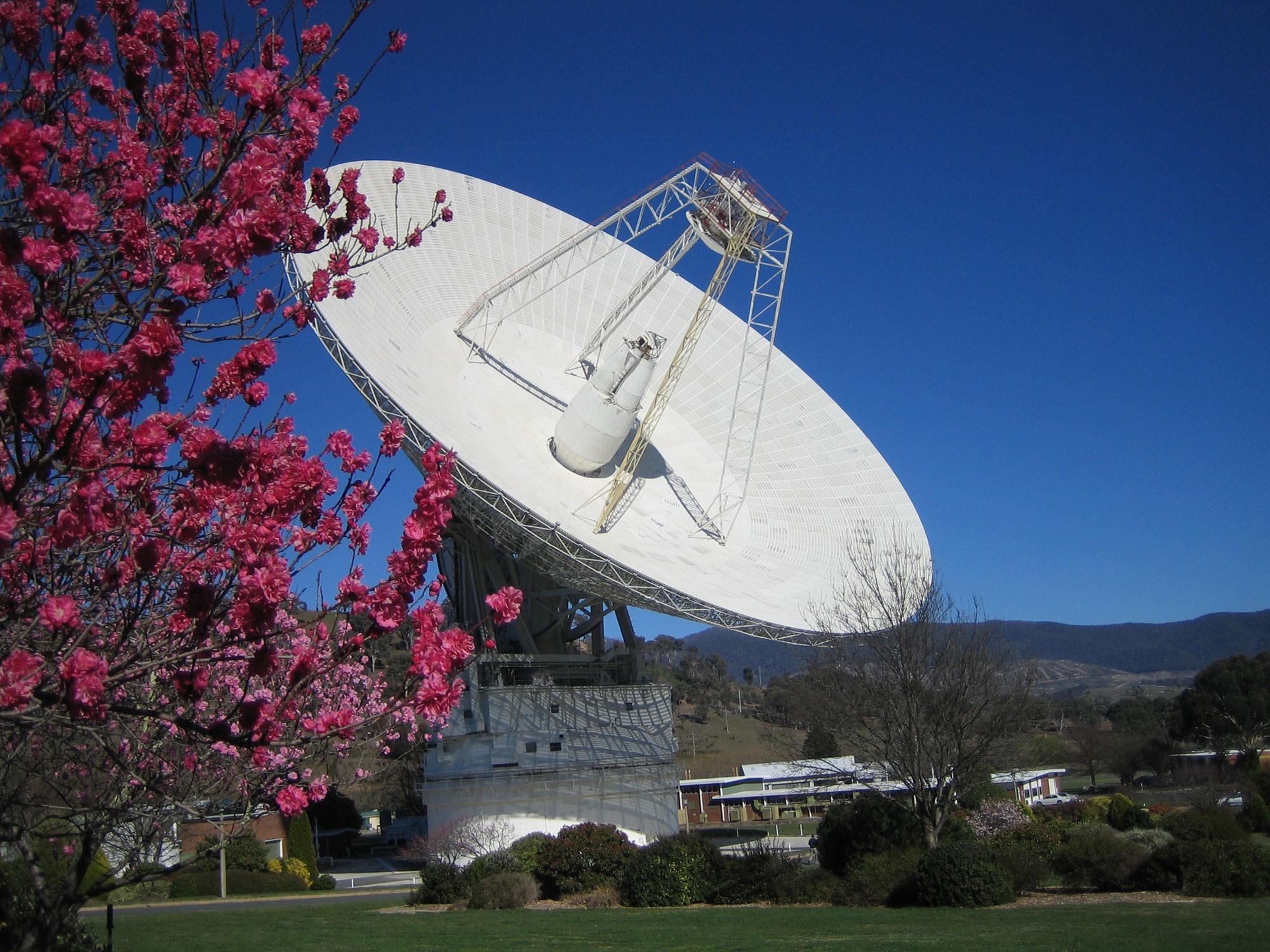 A Deep Space Network consiste em instalações de antenas de rádio distribuídas igualmente ao redor do globo em Canberra; Goldstone, Califórnia; e Madrid, Espanha.  (Foto: Reprodução/Nasa)