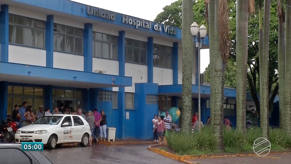 Hospital da Vida, em Dourados, onde menino morreu (Foto: Reprodução/ TV Morena)