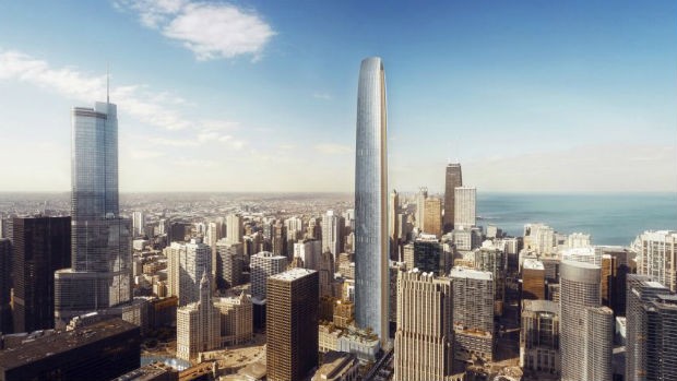 Prédio será o segundo mais alto de Chicago com 433 metros de altura (Foto: Divulgação)