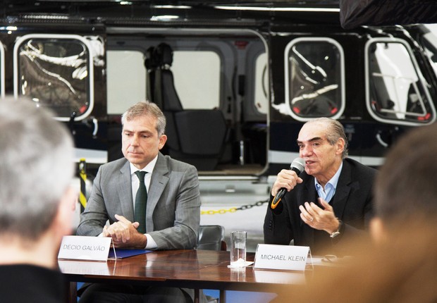 Decio Galvão, CEO da Global Aviation, e Michael Klein, da CB Air (Foto: Divulgação)