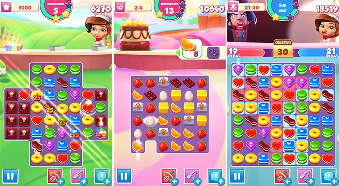 Pastry Paradise é um game ao estilo Candy Crush para Windows Phone (Foto: Divulgação/Windows Phone Store)