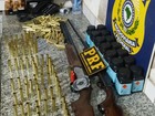 PRF apreende armas e munições em bagageiro de ônibus no Maranhão