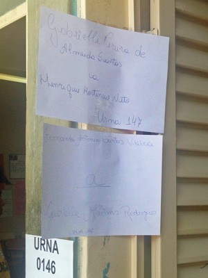 Em sobradinho 2, salas de votação foram redistribuídas por ordem alfabética  (Foto: Arquivo pessoal / Gisele Poliana)