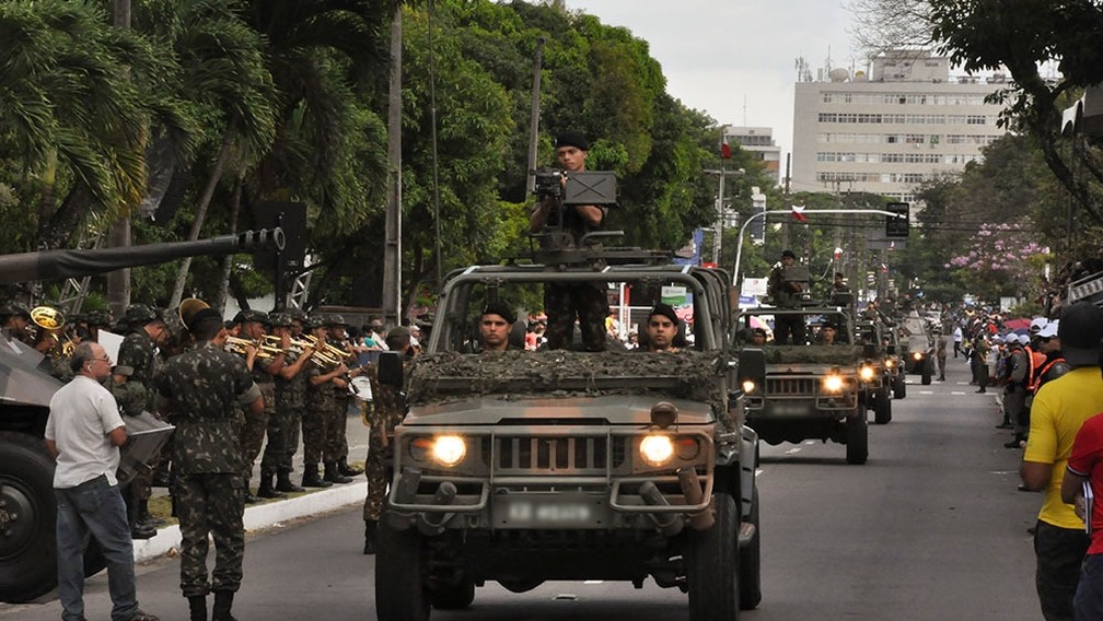 Desfile de 7 de setembro em João Pessoa, na Paraíba — Foto: Exército Brasileiro/Divulgação