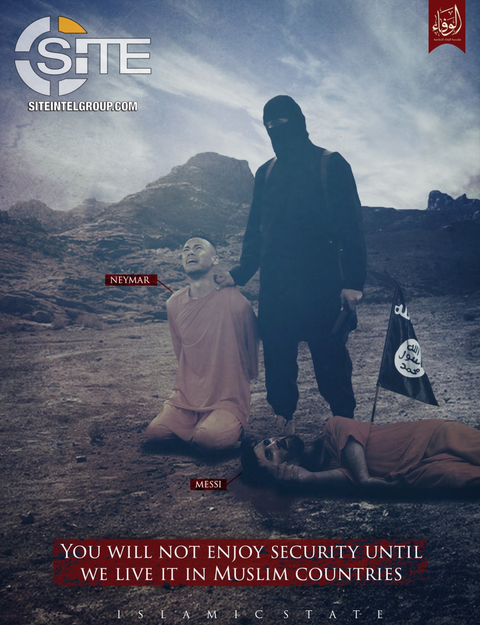 Material de propaganda de grupo pró-Estado Islâmico (Foto: Reprodução/Site Intel Group)