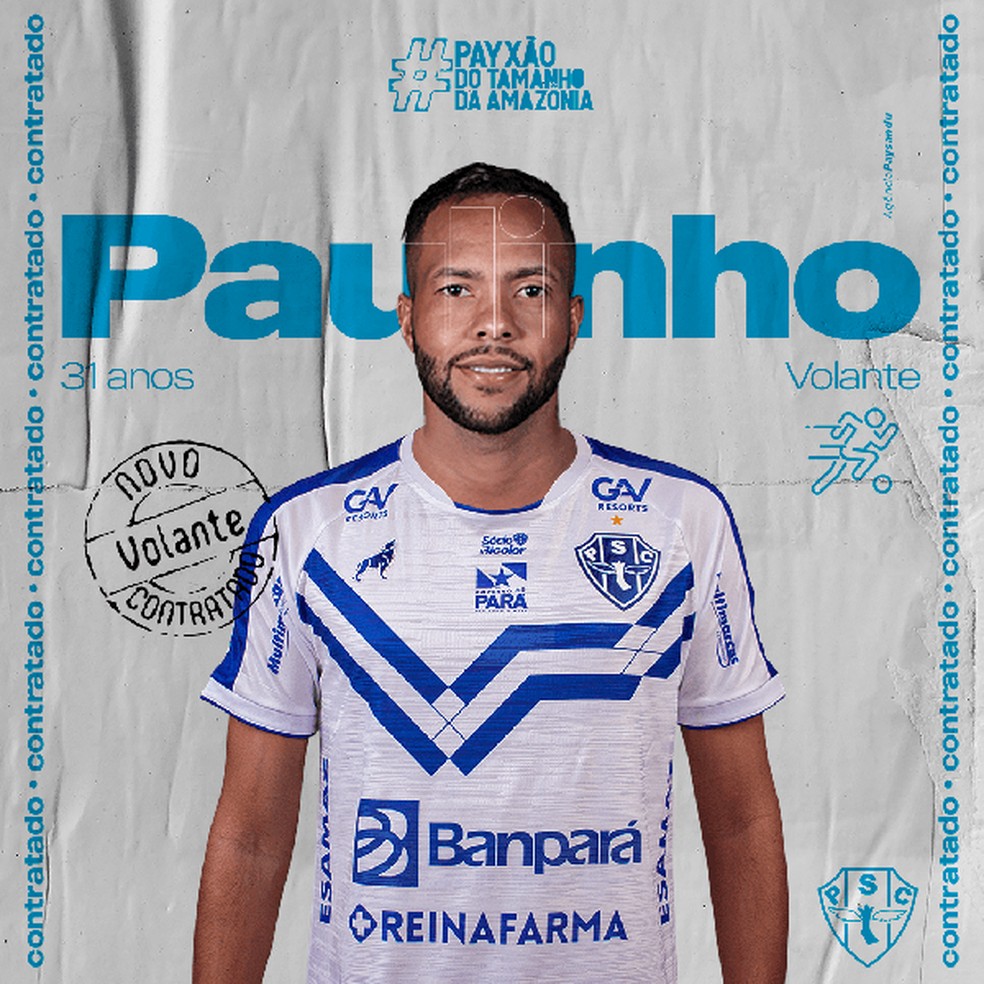 Paulinho chega para a segunda passagem no Paysandu — Foto: Agência Paysandu