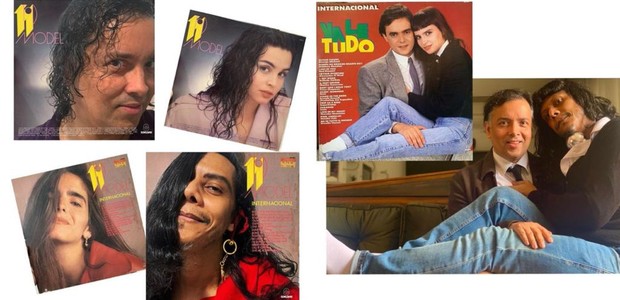 Rodrigo Fagundes e Wendell Bendelack recriam capas de discos de novelas (Foto: Reprodução/ Instagram)
