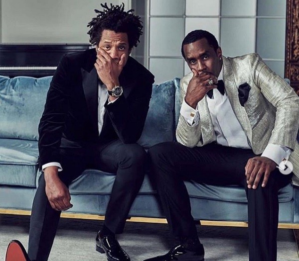 Os rappers Jay-Z e Diddy no aniversário de 50 anos do segundo (Foto: Instagram)