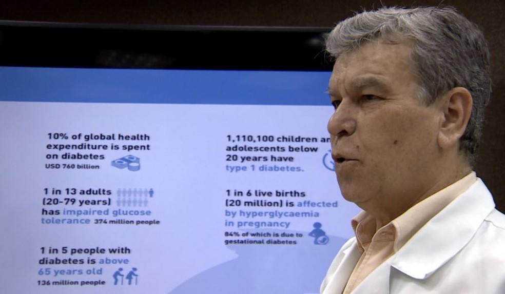 Laércio Franco, professor da Faculdade de Medicina de Ribeirão Preto (FMRP/USP) e integrante da Federação Internacional de Diabetes — Foto: Reprodução/EPTV