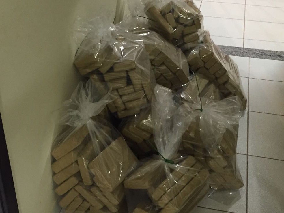 Carga de maconha foi apreendida na SP-425, em Tarabai (Foto: Júnior Paschoalotto/TV Fronteira)