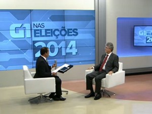 Candidato do PSB foi o quinto a ser entrevistado pelo G1 (Foto: Reprodução/G1)