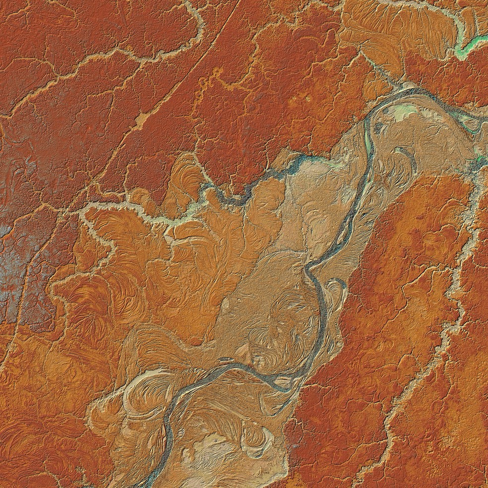 Desmatamento da AmazÃ´nia mapeado pelos radares â Foto: DLR