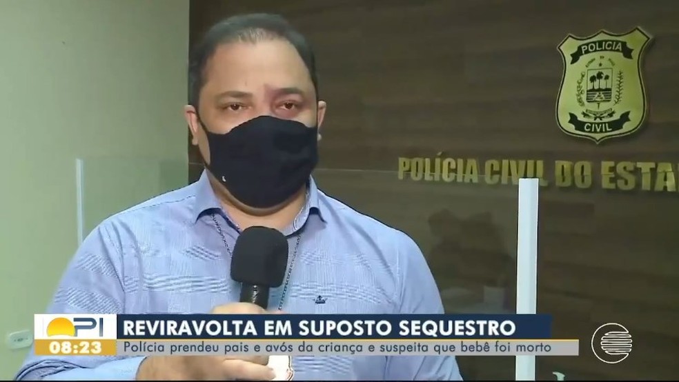 Pai diz que bebê de 1 ano morreu por causas naturais no Piauí e foi cremado; polícia aponta contradições em depoimentos — Foto: Reprodução/TV Clube