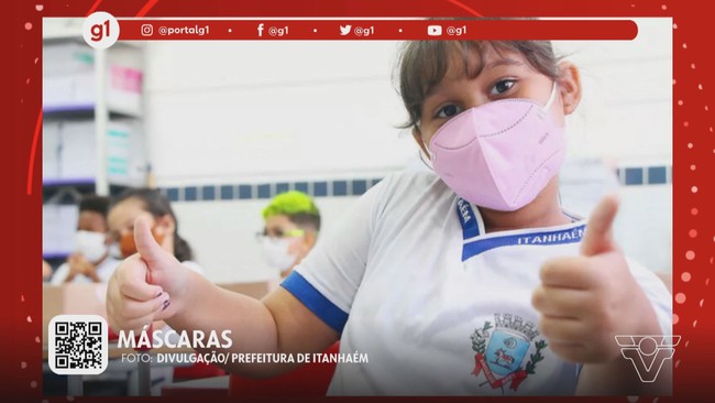 G1 em 1 minuto - Santos: Máscara volta a ser obrigatória em escolas municipais de Itanhaém