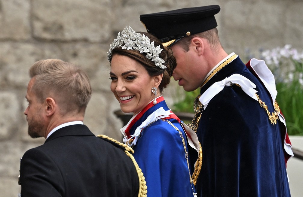 Príncipe William e princesa Kate na cerimônia de coroação — Foto: Dylan Martinez/Reuters