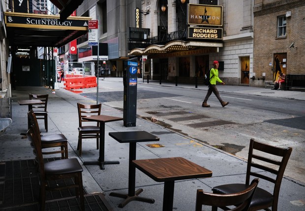 Broadway fechada em junho de 2020 (Foto:  Spencer Platt / Getty Images)