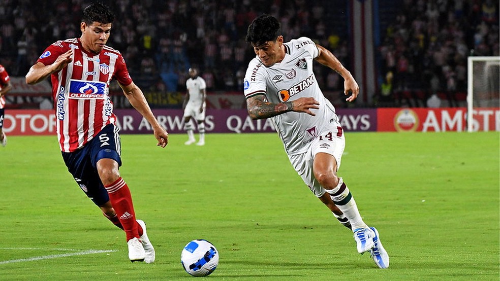 Cano, Junior Barranquilla x Fluminense — Foto: Mailson Santana / Fluminense FC