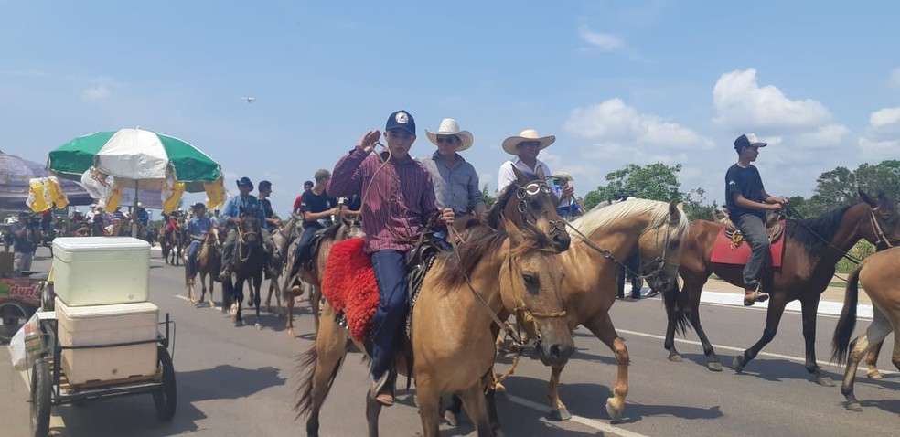 1ª edição da cavalgada na ExpoPorto em Porto Velho. — Foto: Cássia Firmino/Rede Amazônica
