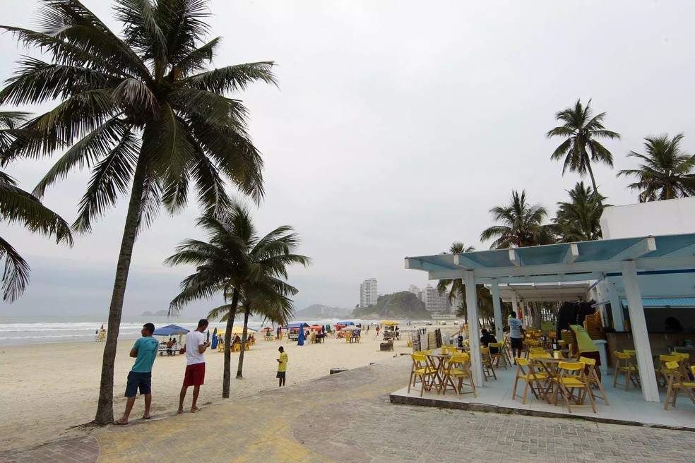 Quiosques serão vistorias pela Vigilância Sanitária de Guarujá — Foto: Arquivo/Jornal A Tribuna