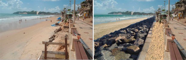 Será construído um paredão de pedras que servirá como proteção contra a erosão (Foto: Divulgação/Prefeitura de Natal)
