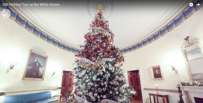 Casa Branca nos Estados Unidos divulga vídeo com imagens em 360 graus no especial de Natal (Foto: Reprodução/Barbara Mannara)