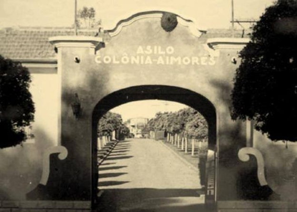 Entrada do leprosário de Bauru, no interior de SP, um dos maiores do Brasil.  — Foto: Acervo Jaime Prado