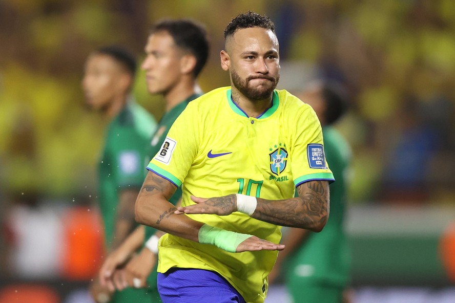 Neymar marca dois gols na goleada do Brasil contra a Bolívia