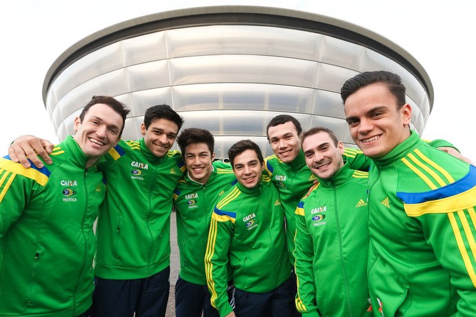 Equipe masculina do Brasil no Mundial de Glasgow (Foto: Ricardo Bufolin/CBG) Equipe masculina do Brasil no Mundial de Glasgow (Foto: Ricardo Bufolin/CBG)