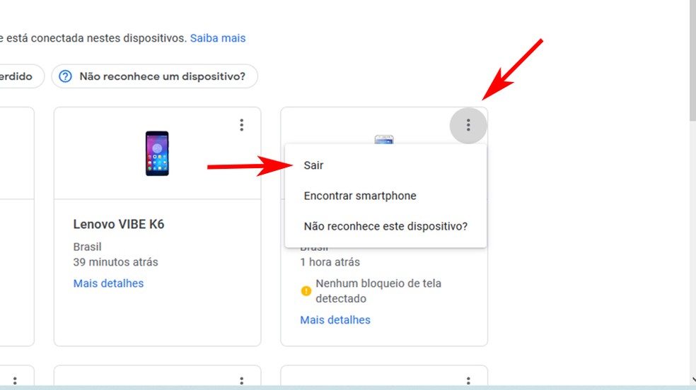 Como recuperar conta do Google de outro celular? Tutorial ensina a desconectar smartphone antigo — Foto: Reprodução/Marcela Franco