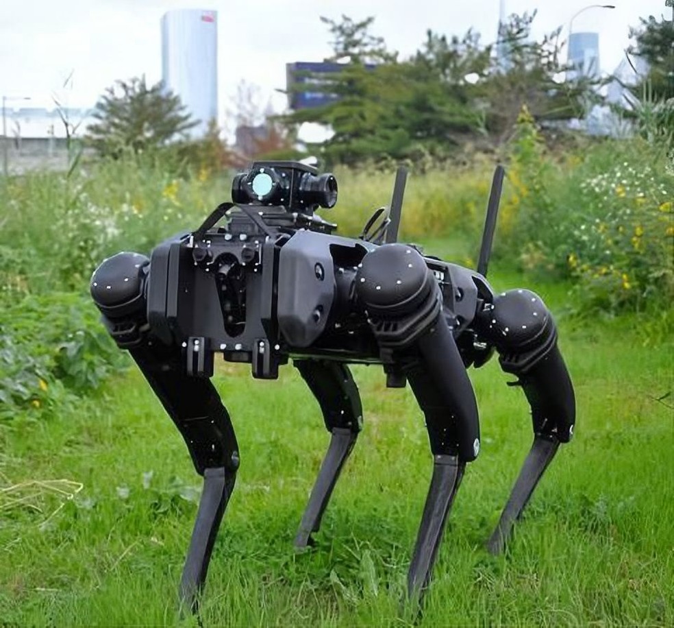 Cão robô pode ser personalizado com diferentes câmeras e sensores — Foto: Divulgação/Ghost Robotics
