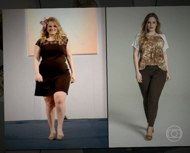 Carla Manso é modelo plus size (Foto: TV Globo)