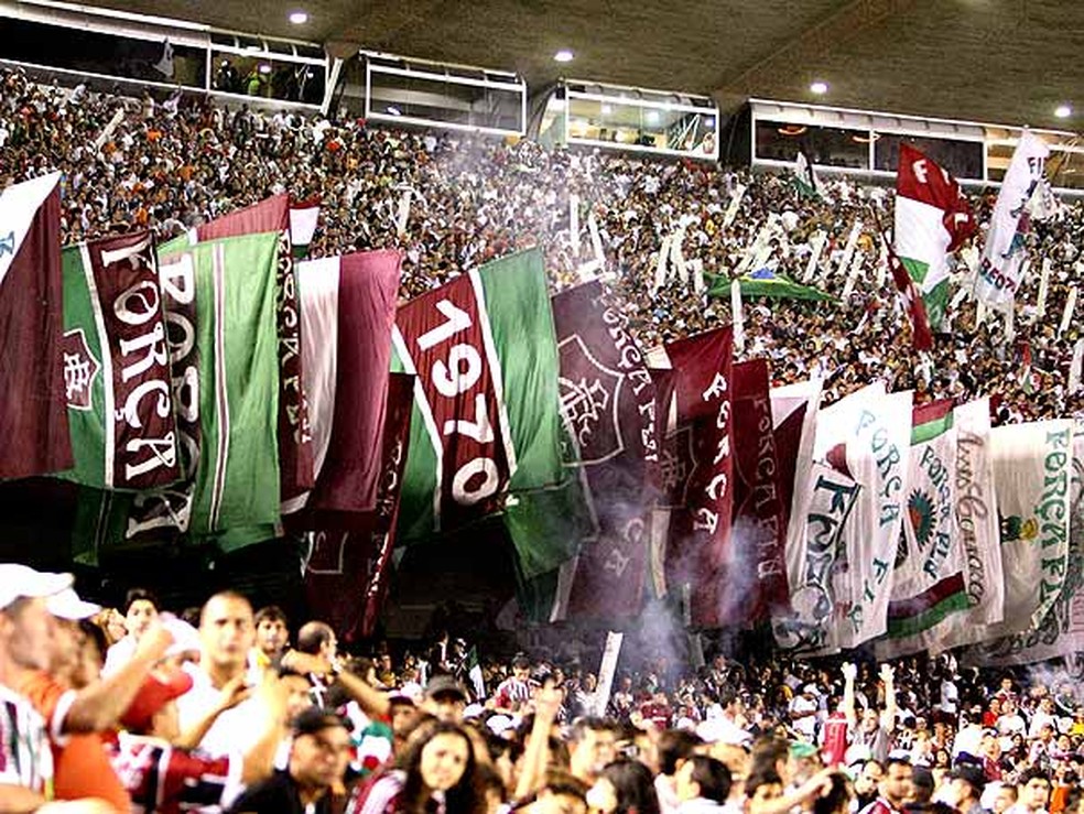 Torcida do Fluminense lotou o Maracan� na Libertadores de 2008 � Foto: Divulga��o