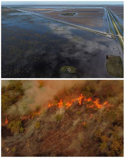 Áreas rurais afetadas por inundações haviam sido queimadas por incêndios florestais em fevereiro  