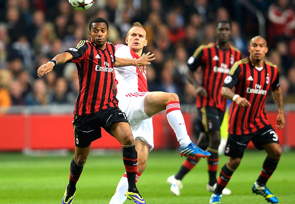 Robinho defendia o Milan na época do episódio na boate, em 2013 — Foto: Reuters