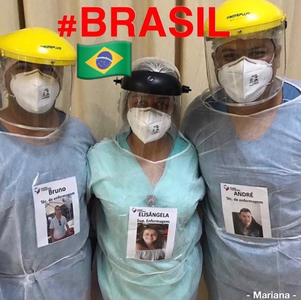 Foto de brasileiros compartilhada pelo terapeuta respiratório Robertino Rodriguez (Foto: Reprodução Instagram)