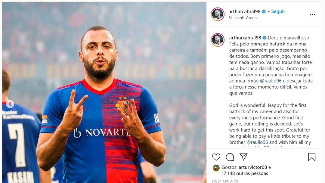 Arthur Cabral marca primeiro hat-trick da carreira e ...